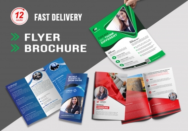 I will do premium quality brochure,  flyer and poster design