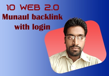 I will build 10 web 2.0 backlink manually