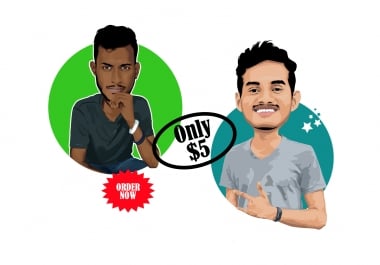 I will Draw you a Big head Cartoon Portrait in 24 hours.