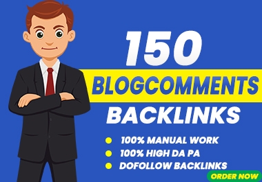 I will do 150 blogcomment with high backlinks