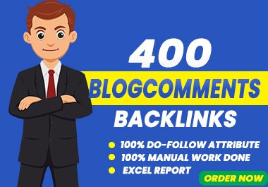 I will do 400 dofollow blogcomment with high backlinks