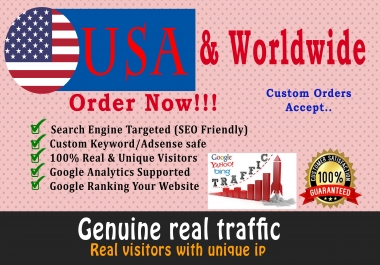 I will send real 50000 USA and Worldwide web traffic visitors to your website
