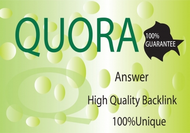 High Quality Quora Answer Backlink With Original Traffic