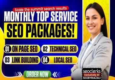 Monthly SEO Service to Boost Google Rankings White Hat SEO Link Building And On-Page Optimization