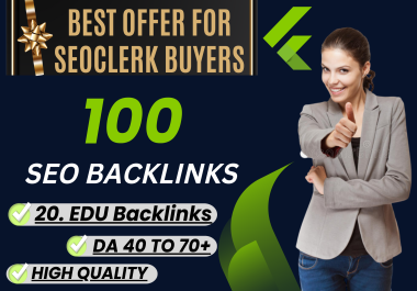 Best Offer 100 White hat SEO Backlinks MIX OF. EDU + contextual + PBNs + Profile Link Building
