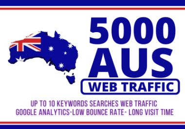 5,000+ Australian High Quality Web Traffic Google Analytics and low bounce Rate
