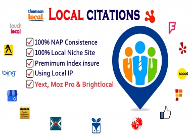 100 Local Citations or Top Business Listing For Local SEO