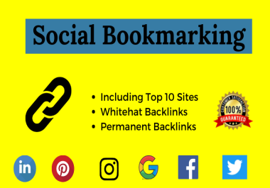 I will create top 25 Social bookmarking/bookmarks backlinks manually from High DA and old account