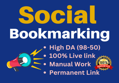 400 Social bookmarking with dofollow backlinks for website ranking