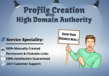 I Will Build 40 Permanent and Clickable High Authority Profile Creation Backlinks