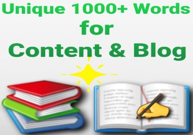 Unique 1000+ words content and blog skill writing