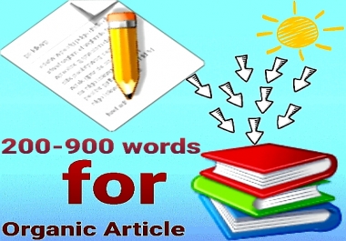 200-900 words organic article for following domain