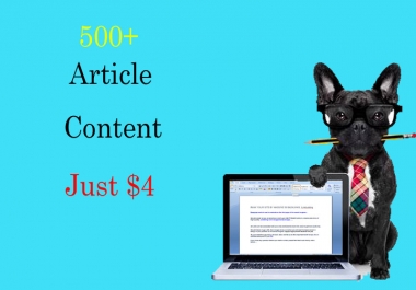 I will write 500+ words articles/content just 1 day