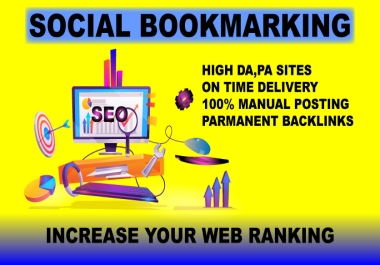 I will create manually 40 Social Bookmarking Submission with High-Quality Backlinks