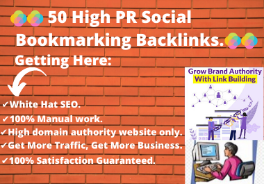 50 High PR Social Bookmarking Backlinks For Advanced SEO