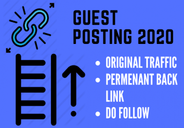 I will write and publish high quality 5 guest post on 5 websites with high domain authority.