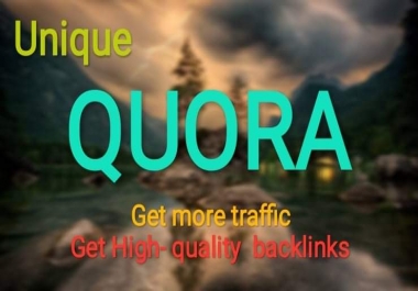 Boost your website on Quora 30+ with High quality Backlinks,  Traffic
