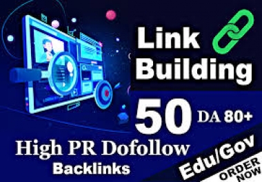 I will submit 50 DA 80 plus high pr quality dofollow Backlinks