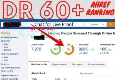 I wil create HIgh Quality Authority Backlink and Increase DR upto 40 and 60+