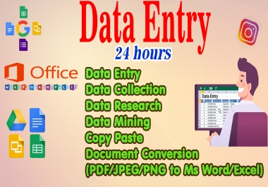 I will excel data entry,  copy paste,  typing,  data entry
