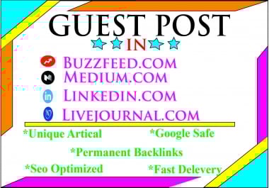 I will do High DA Guest Post on Medium