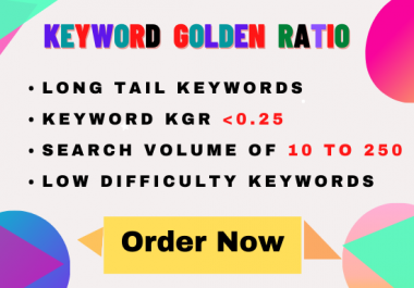 I will do in-depth KGR Keyword research for your site