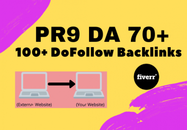 I will create 100+ dofollow backlnk DA 70+ for ranking your website in google