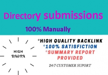 I will create 60 Directory submission high Authority powerful backlinks.