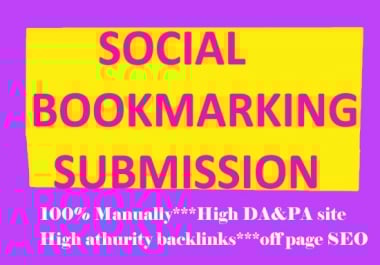 I will manually build 30 High quality social Bookmarking submission SEO backlinks.