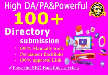 I will do 100 high-authority directory submission