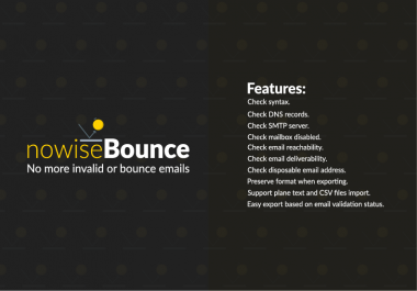 nowiseBounce - Deep email validator - Bounce checker