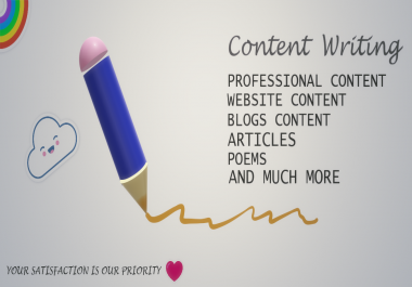 content writing / all types of content for your blogs and websites /specialization in articles