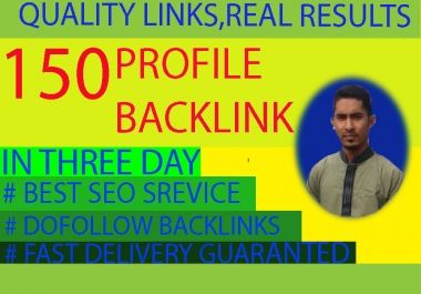 I will create for you 150 unique profile high pr seo backlinks