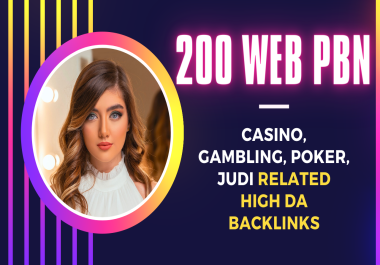 200 PBN Backlinks for gambling,  situs slot, fun88,  crypto website