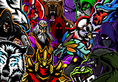 I will design a brand new gaming mascot logo