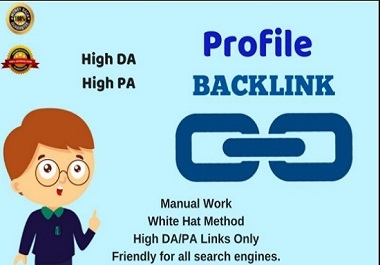 I will do 200 manually high authority profile backlinks For google ranking