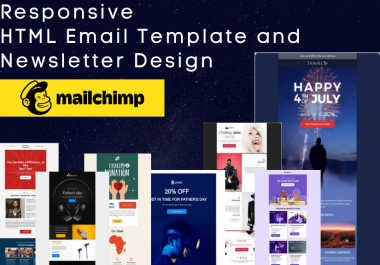 I will design responsive HTML email and newsletter template