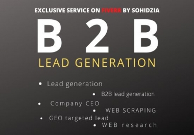 I will perform b2b lead generation and build a targeted email list
