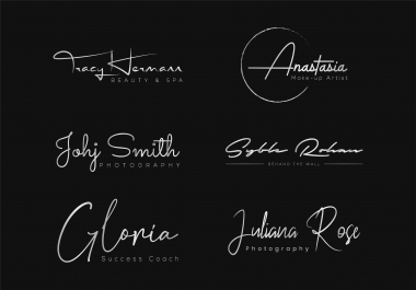 I will design a luxury hand lettering signature logo