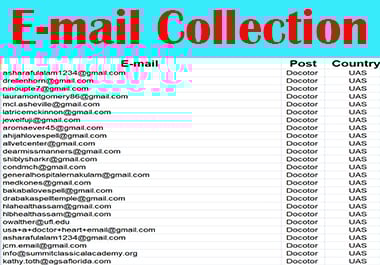 I will do collect targeted verified email list