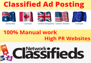 I will post your Classified ads site to get more customers.