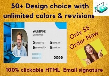I Will Create Clickable Professional HTML Email Signature Within 1 Days