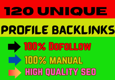 I will create 120 unique SEO With Quality backlinks From High Authority Sites.