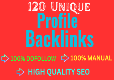 Get your SEO With Quality 150 Unique Profile Backlinks From High Authority Sites