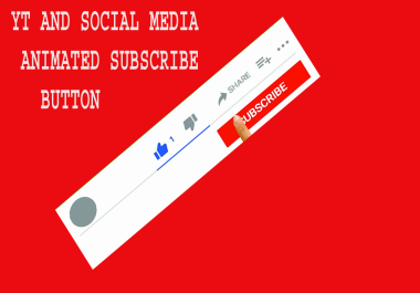 YT and social media button animated