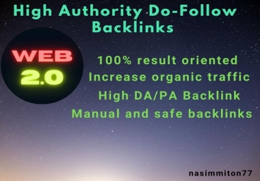 I will make 20 high authority web 2 0 backlinks