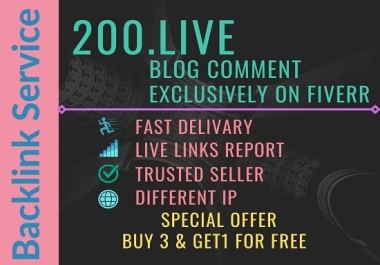 I will make 200 live blog comments H.Q for your website
