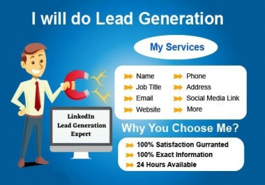 I will generate targeted lead generation of LinkedIn,  b2b,  company,  verified emails