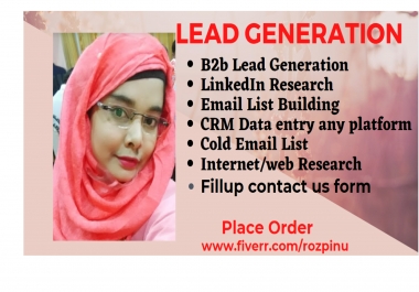 I will do b2b lead generation targeted contact and email list building