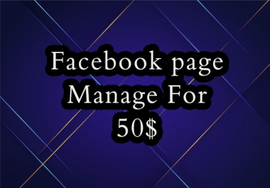 Facebook Page manage and content creator